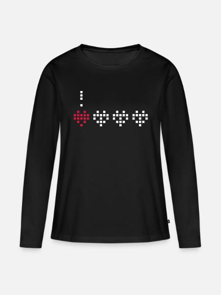 Cœur vivant. - T-shirt manches longues Premium bio Femme - noir