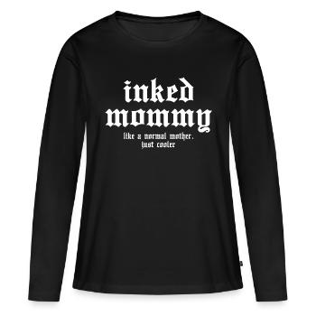 Tätowierte Mutter - Inked Mommy Spruch - Frauen Premium Bio Langarmshirt - Schwarz - Vorne - Julia (174cm)