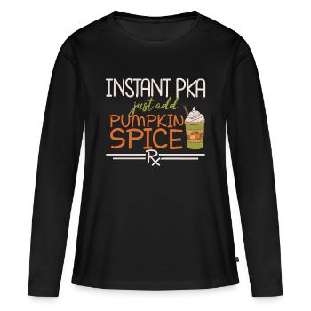 PKA instantanée | Pharmacie - T-shirt manches longues Premium bio Femme - noir - Devant - Julia (174cm)