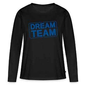 Équipe de rêve - T-shirt manches longues Premium bio Femme - noir - Devant - Julia (174cm)