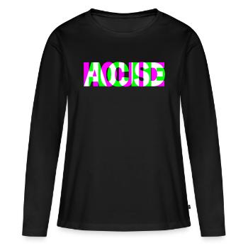 maison acide techno dubstep dj raver party edm - T-shirt manches longues Premium bio Femme - noir - Devant - Julia (174cm)