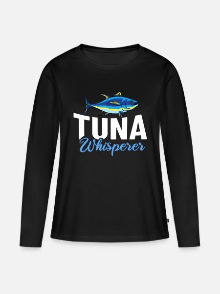 Roter Thunfisch Blauflossenfischer Griechisch - Frauen Premium Bio Langarmshirt - Schwarz