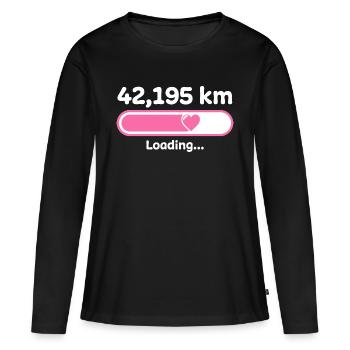 Marathon Marathon Runner Sport - Women's Premium Organic Long Sleeve Shirt - black - Front - Julia (174cm)