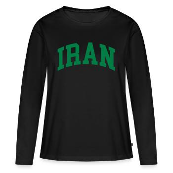 Iran - T-shirt manches longues Premium bio Femme - noir - Devant - Julia (174cm)