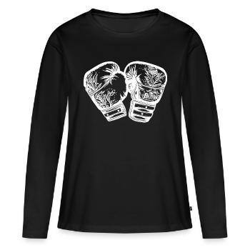 Gants de boxe Boxe - T-shirt manches longues Premium bio Femme - noir - Devant - Julia (174cm)