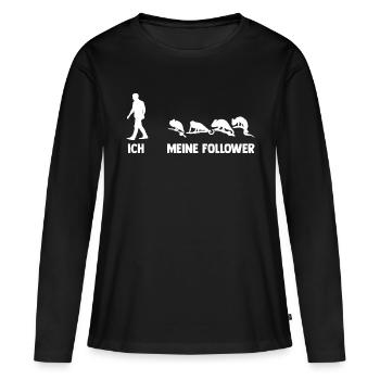Die meisten Chamäleons haben Besitzer - Frauen Premium Bio Langarmshirt - Schwarz - Vorne - Julia (174cm)