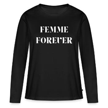 Woman forever - Women's Premium Organic Long Sleeve Shirt - black - Front - Julia (174cm)
