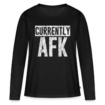 Actuellement Afk 3 - T-shirt manches longues Premium bio Femme - noir - Devant - Julia (174cm)