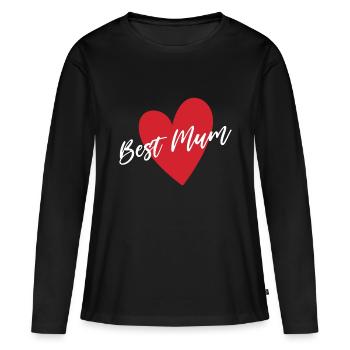 Best Mum - Women's Premium Organic Long Sleeve Shirt - black - Front - Julia (174cm)