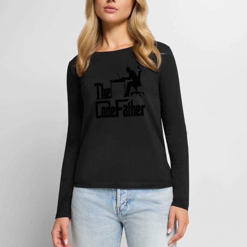 The Codefather Programmer Coder Developer Software Frauen Premium Bio Langarmshirt