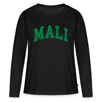Mali - T-shirt manches longues Premium bio Femme - noir - Devant - Julia (174cm)