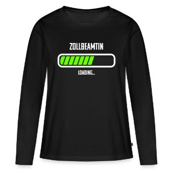 Zollbeamtin Beruf Loading Ladebalken - Frauen Premium Bio Langarmshirt - Schwarz - Vorne - Julia (174cm)