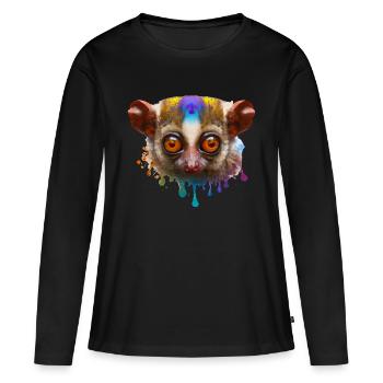 Conception Tarsier - T-shirt manches longues Premium bio Femme - noir - Devant - Julia (174cm)