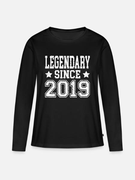 Legendary since 2019 - Frauen Premium Bio Langarmshirt - Schwarz
