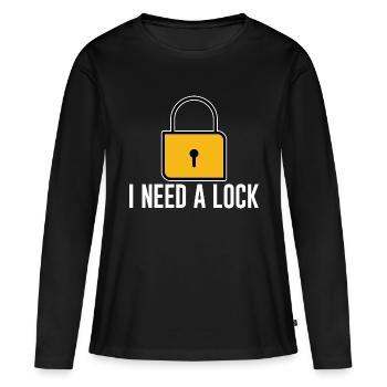 I Need A Lock 4 - Frauen Premium Bio Langarmshirt - Schwarz - Vorne - Julia (174cm)