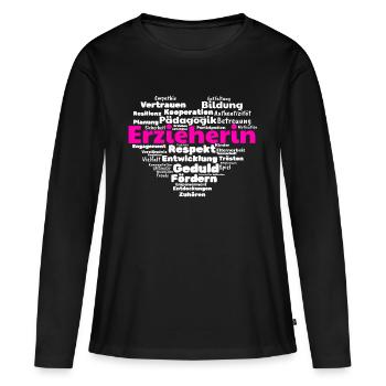 Erzieherin Bildung Betreuung Erziehung - Frauen Premium Bio Langarmshirt - Schwarz - Vorne - Julia (174cm)