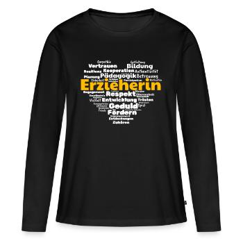 Erzieherin Bildung Betreuung Erziehung - Frauen Premium Bio Langarmshirt - Schwarz - Vorne - Julia (174cm)