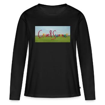 Farbenfroher grausamer Sommer Colorful Cruel - Frauen Premium Bio Langarmshirt - Schwarz - Vorne - Julia (174cm)