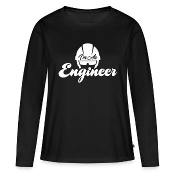 Ich bin ein Ingenieur - Frauen Premium Bio Langarmshirt - Schwarz - Vorne - Julia (174cm)