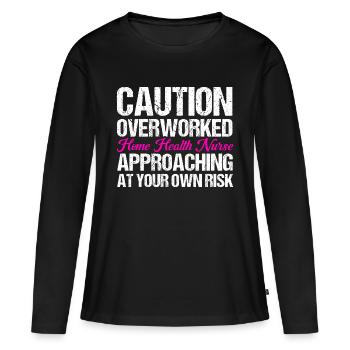 Health Assistance Home Nursing Nurse - Women's Premium Organic Long Sleeve Shirt - black - Front - Julia (174cm)