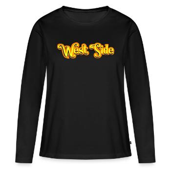 Côté Ouest - T-shirt manches longues Premium bio Femme - noir - Devant - Julia (174cm)