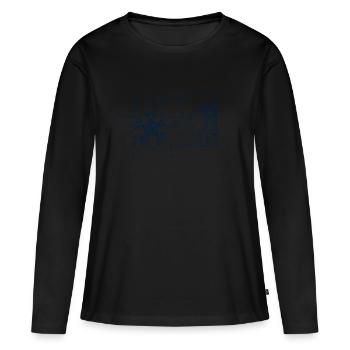 Gentiane Flyer Parapente - T-shirt manches longues Premium bio Femme - noir - Devant - Julia (174cm)