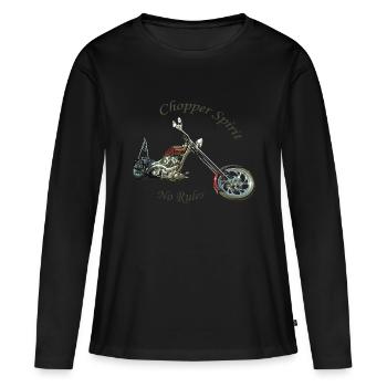 Chopper Spirit 1 - T-shirt manches longues Premium bio Femme - noir - Devant - Julia (174cm)