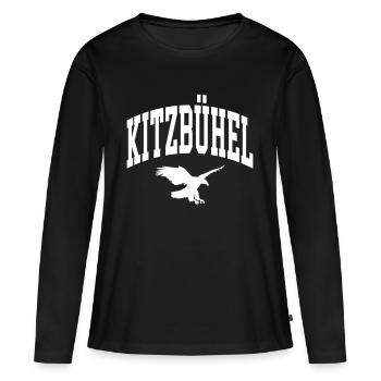 Kitzbühel - T-shirt manches longues Premium bio Femme - noir - Devant - Julia (174cm)