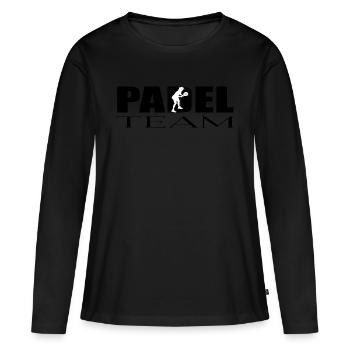 Padel Mannschaft - Frauen Premium Bio Langarmshirt - Schwarz - Vorne - Julia (174cm)