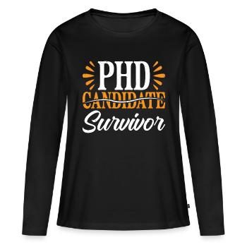 Candidat au doctorat Survivant 14 - T-shirt manches longues Premium bio Femme - noir - Devant - Julia (174cm)
