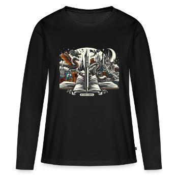 Fanatique de fiction 3 - T-shirt manches longues Premium bio Femme - noir - Devant - Julia (174cm)