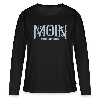 Par Moin - T-shirt manches longues Premium bio Femme - noir - Devant - Julia (174cm)