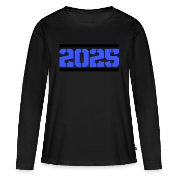 2025 - T-shirt manches longues Premium bio Femme - noir - Devant - Julia (174cm)