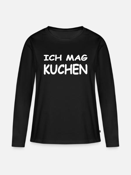 Kuchen - Frauen Premium Bio Langarmshirt - Schwarz