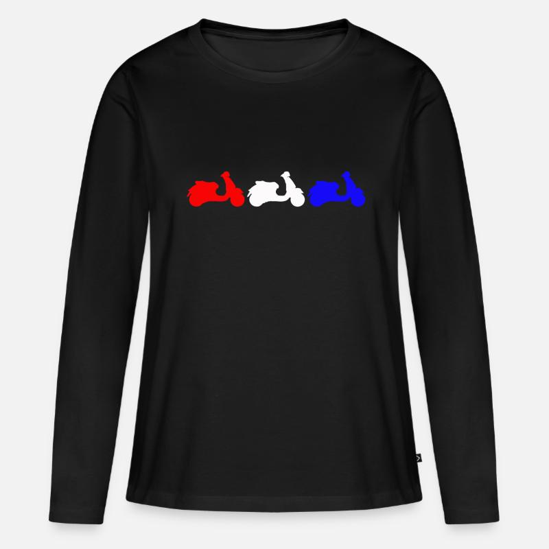 Roller - Frauen Premium Bio Langarmshirt - Schwarz