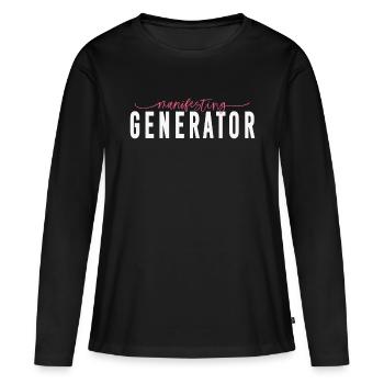 Manifesting Generator - Frauen Premium Bio Langarmshirt - Schwarz - Vorne - Julia (174cm)