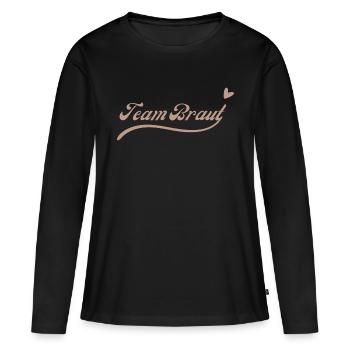 Team Braut -team de la mariée - T-shirt manches longues Premium bio Femme - noir - Devant - Julia (174cm)