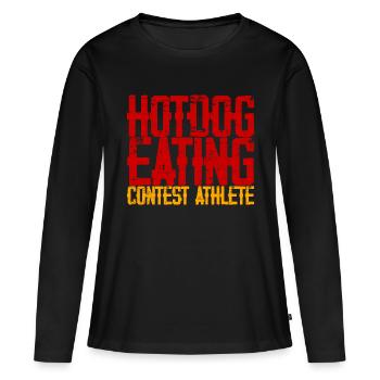 Hotdog Eating Contest Athlete 3 - Women's Premium Organic Long Sleeve Shirt - black - Front - Julia (174cm)