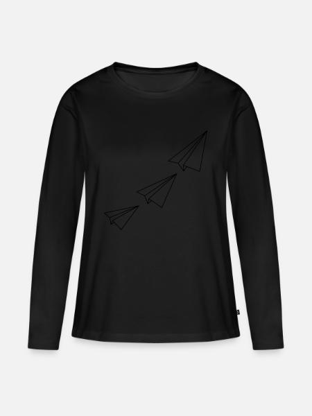 Papierflieger - Frauen Premium Bio Langarmshirt -