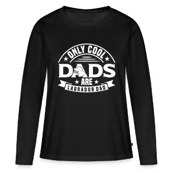 Labrador Lover Labrador Labrador Père - T-shirt manches longues Premium bio Femme - noir - Devant - Julia (174cm)