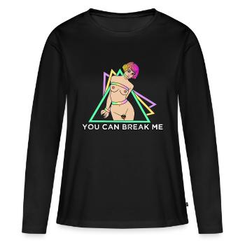 FILLE ÉROTIQUE SEXY SHIBARI BONDAGE FILLE ME CASSER - T-shirt manches longues Premium bio Femme - noir - Devant - Julia (174cm)