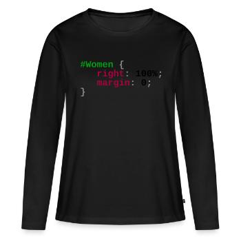 Women are right - T-shirt manches longues Premium bio Femme - noir - Devant - Julia (174cm)