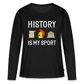 History Teacher Lesson Professor Historian - Women's Premium Organic Long Sleeve Shirt - black - Front - Julia (174cm)