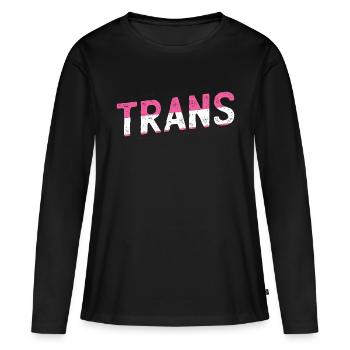 Trans - Women's Premium Organic Long Sleeve Shirt - black - Front - Julia (174cm)