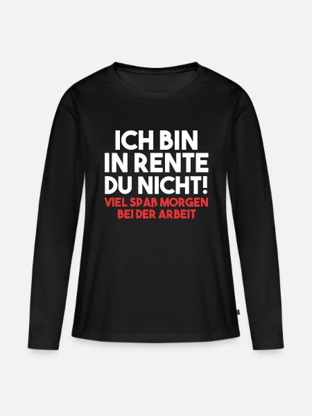 Ruhestand Pension Rente Rentner - Frauen Premium Bio Langarmshirt - Schwarz