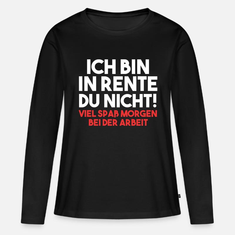 Ruhestand Pension Rente Rentner - Frauen Premium Bio Langarmshirt - Schwarz