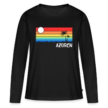 Azoren Portugal Atlantik Insel Idee - Frauen Premium Bio Langarmshirt - Schwarz - Vorne - Julia (174cm)
