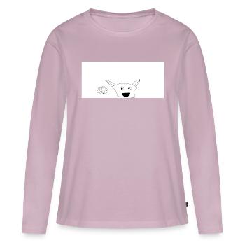Bucket - T-shirt manches longues Premium bio Femme - rose poudré - Devant - Julia (174cm)
