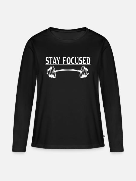 Training - Frauen Premium Bio Langarmshirt - Schwarz