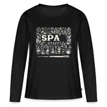 Personnel du spa 5 - T-shirt manches longues Premium bio Femme - noir - Devant - Julia (174cm)